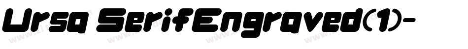 Ursa SerifEngraved(1)字体转换